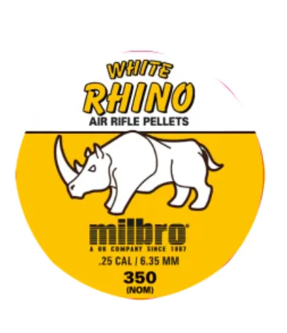 Milbro White Rhino .25 (6.35mm) Pellets
