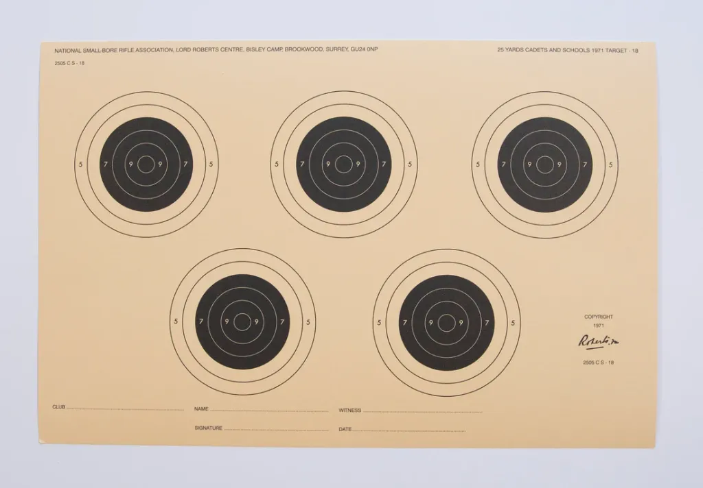 [SSSNSRA010] NSRA 25 Yard Cadets & Schools 5 bull Target (2505CS-18) (1)