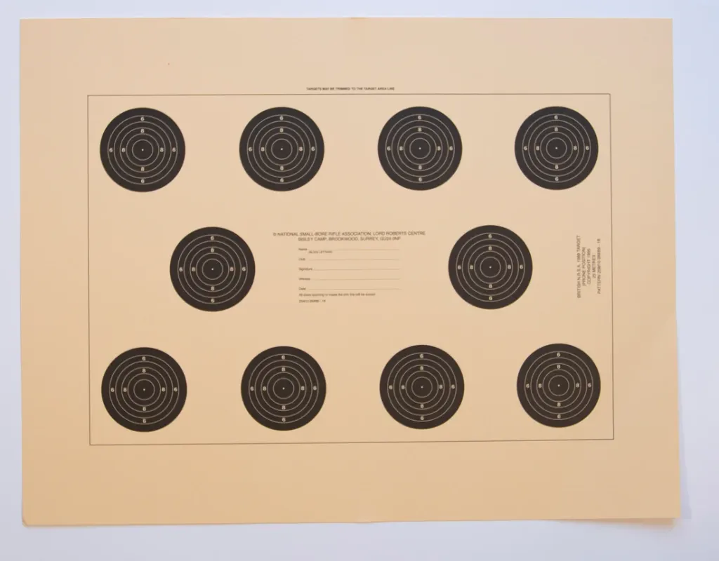 [SSSNSRA013] NSRA 25M Prone 10 Bull Targets (25M10 BM/89-18) (1)