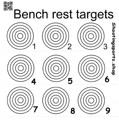 Benchrest target - Paper 14cm x 14cm Packs (1)
